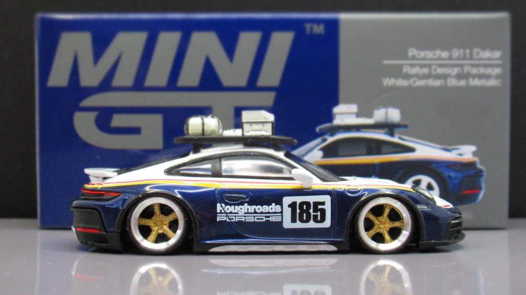☆MINIGT 1/64 改 深リム☆ポルシェ 911 ダカールラリー☆