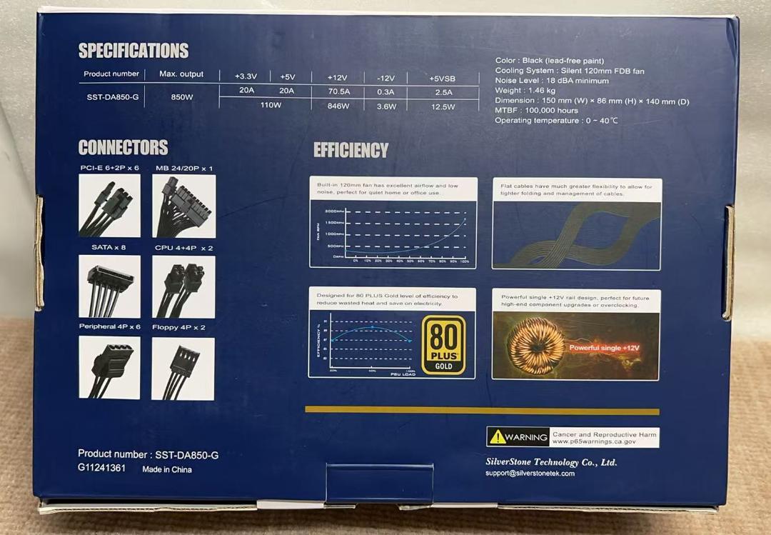 Silver Stone 850W ATX電源 SST-DA850-G ②