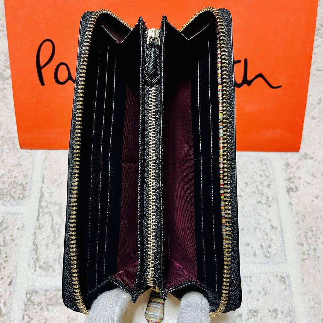 Amazon | [名入れ可] ポールスミス Paul Smith 正規品 本革 ジップストローグレイン2 パスケース 定期入れ 小銭入れ付き  (名入れなし, ネイビー) | 定期入れ