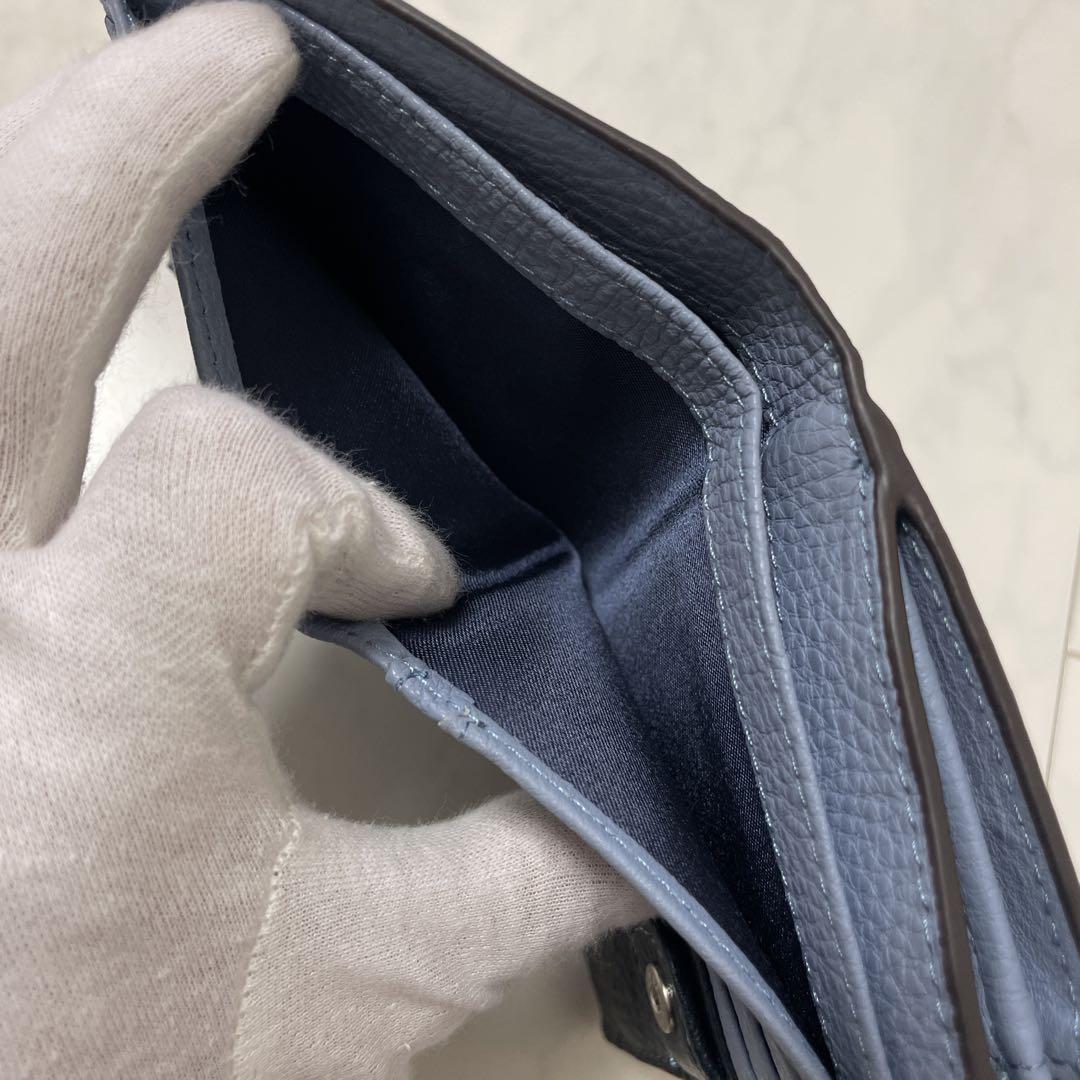 【新品未使用】TAKEO KIKUCHI タケオキクチ 牛革 二つ折り財布 箱付