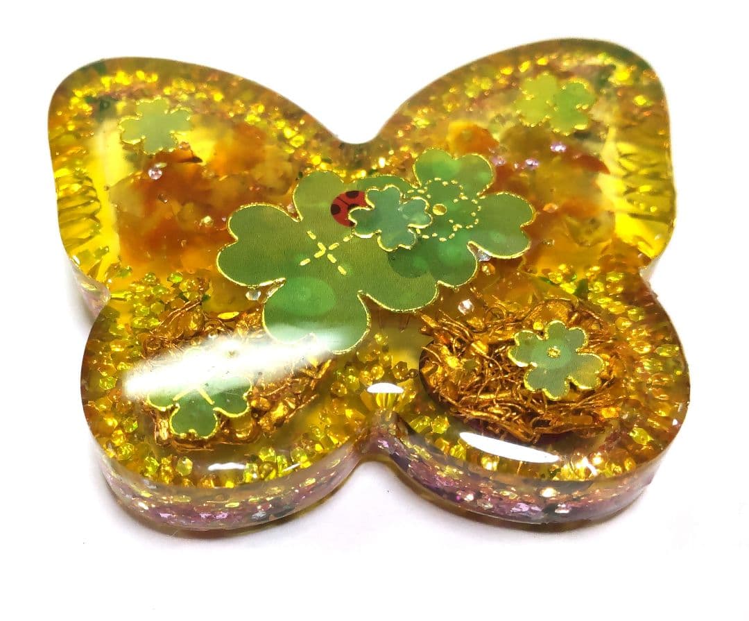 オルゴナイト 蝶々の土台付き 楽し~さ~2人組 【高品質】 www