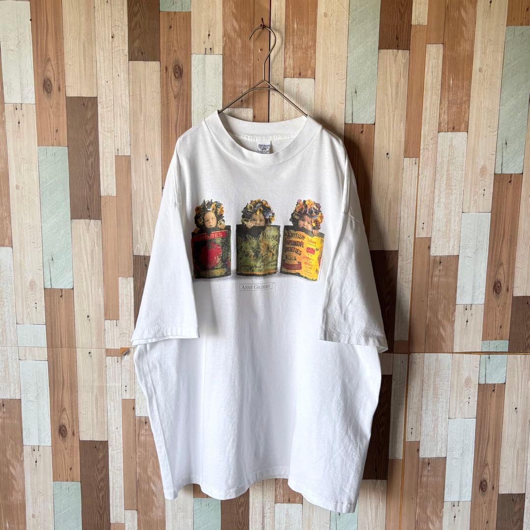 【USA製】90s Anne Geddes アートプリントTシャツ シングル
