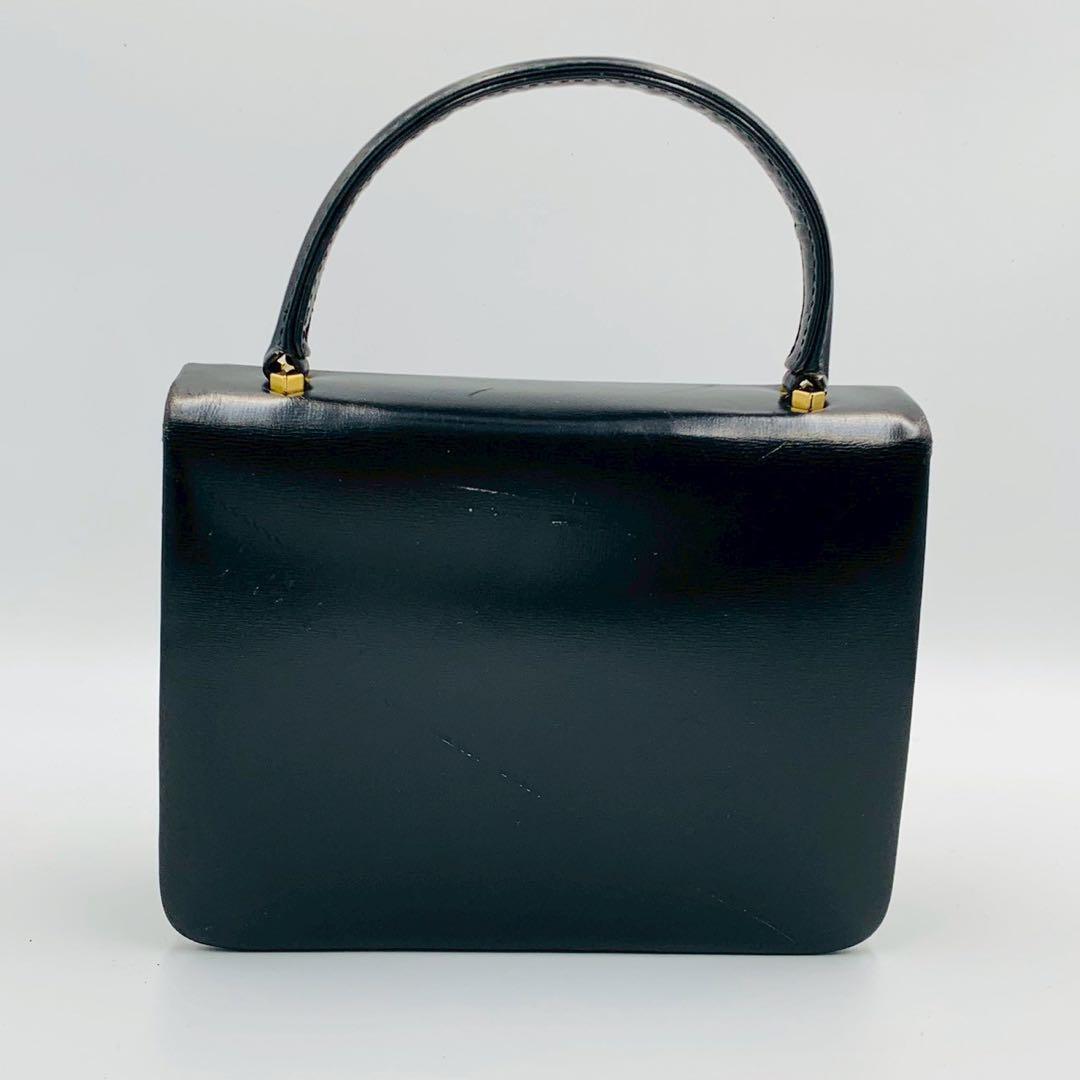 希少✨ロウナーロンドン トップハンドルバッグ 本革レザー 黒 フォーマル 希少✨ロウナーロンドン トップハンドルバッグ 本革レザー 黒 フォーマル