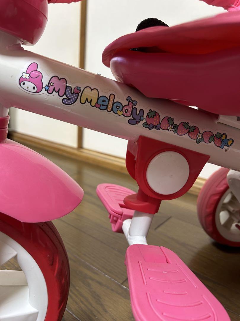 マイメロディ水玉模様のピンク三輪車 - メルカリ