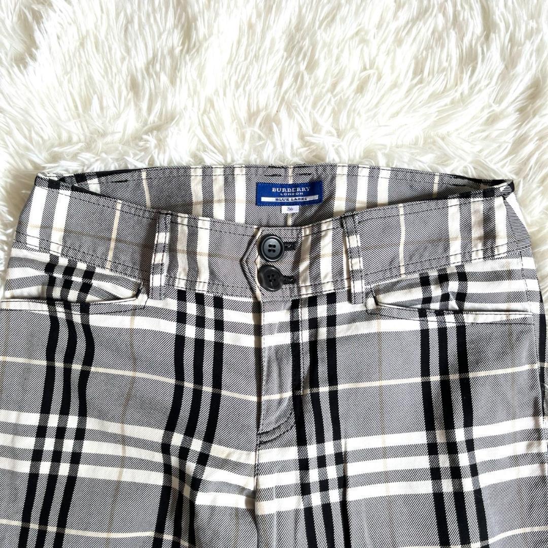 バーバリーブルーレーベル クロップドパンツ ノバチェック 36