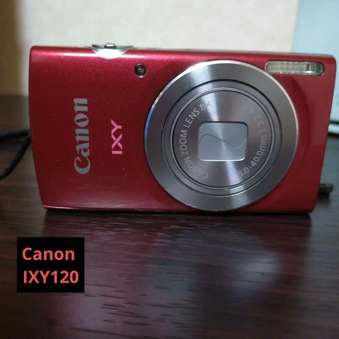 Canon IXY120 デジタルカメラ　レッド（充電器　箱　マニュアル付き）