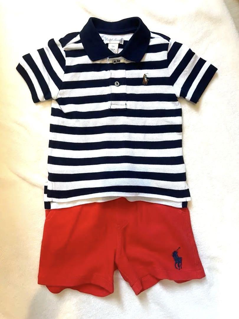 【美品】ラルフローレン 12M ポロシャツ•短パン