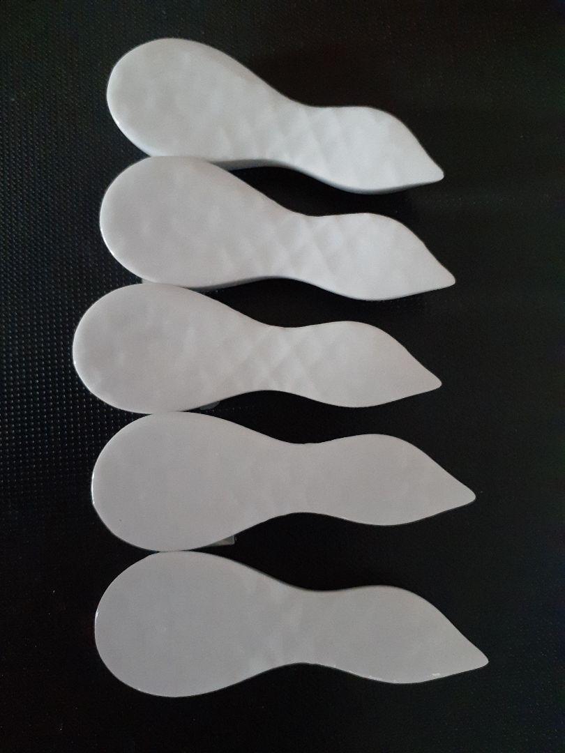 箸置き陶器白五客