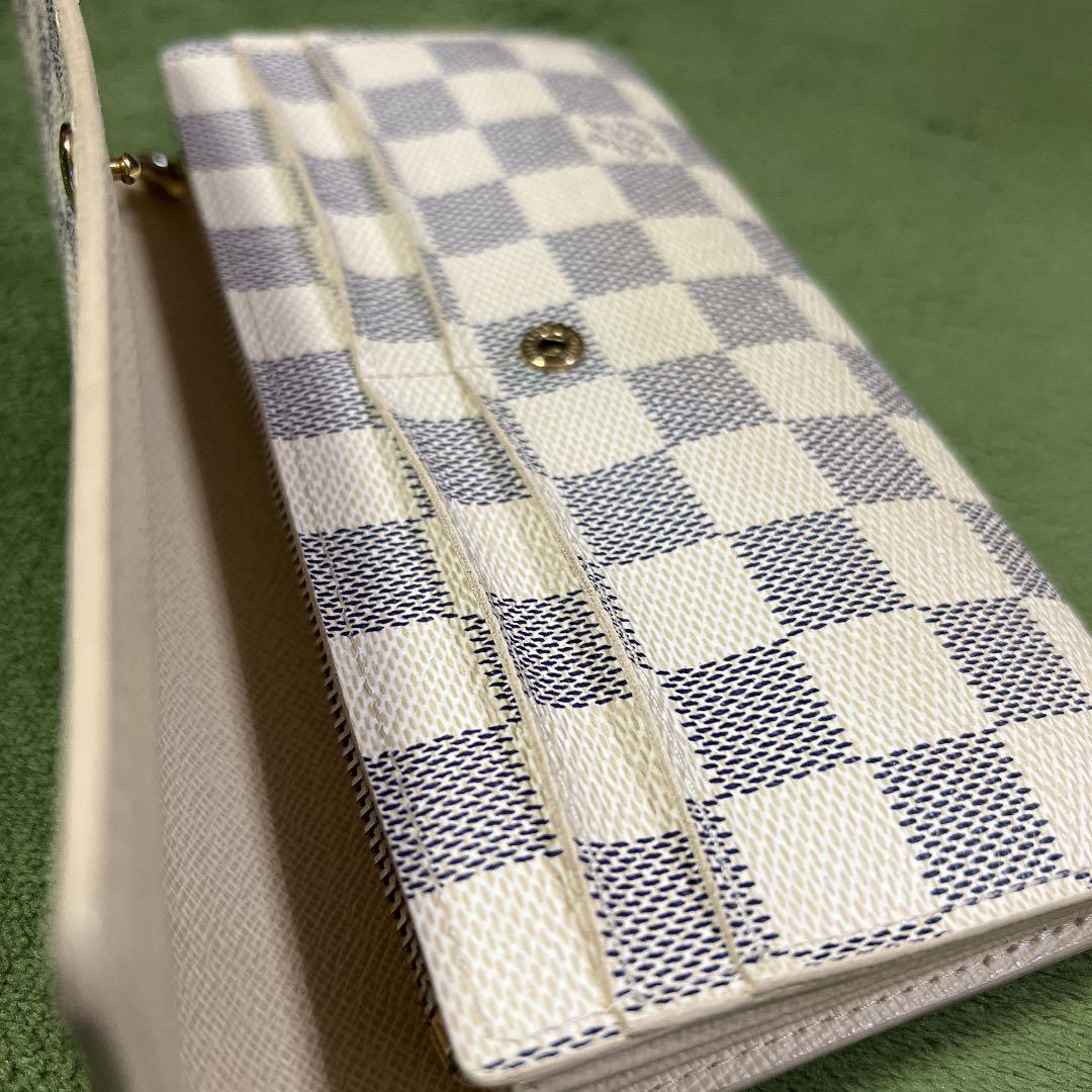 極美品 Louis Vuitton ルイヴィトン ダミエ 二つ折り 長財布 ルイヴィトンダミエポルトフォイユサラ二つ折り長財布カード入れ10個