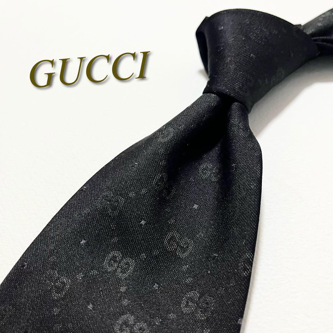 超激レア★【美品】グッチ ネクタイ GGスプリーム柄 シルク イタリア製