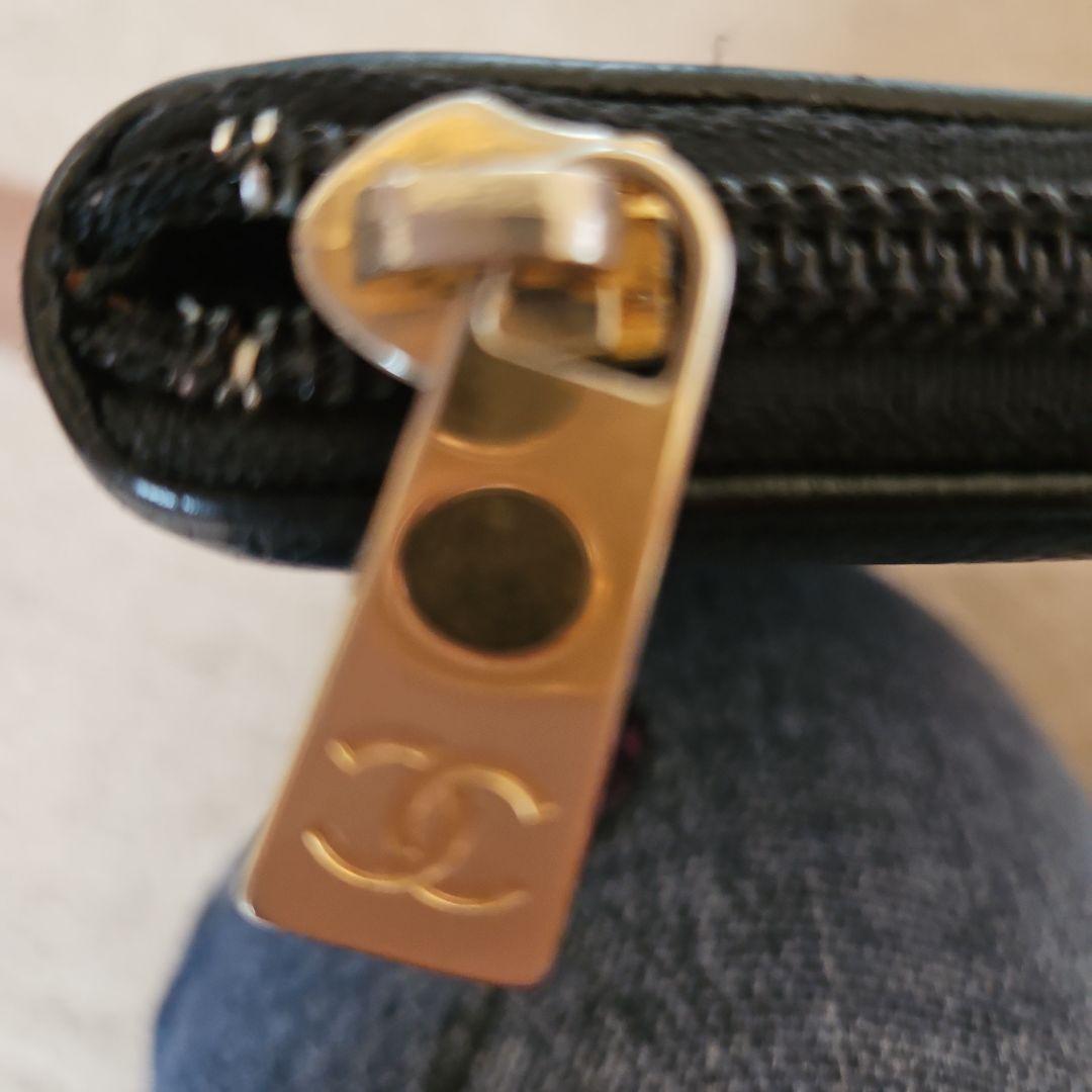 CHANEL ブラックレザー 長財布