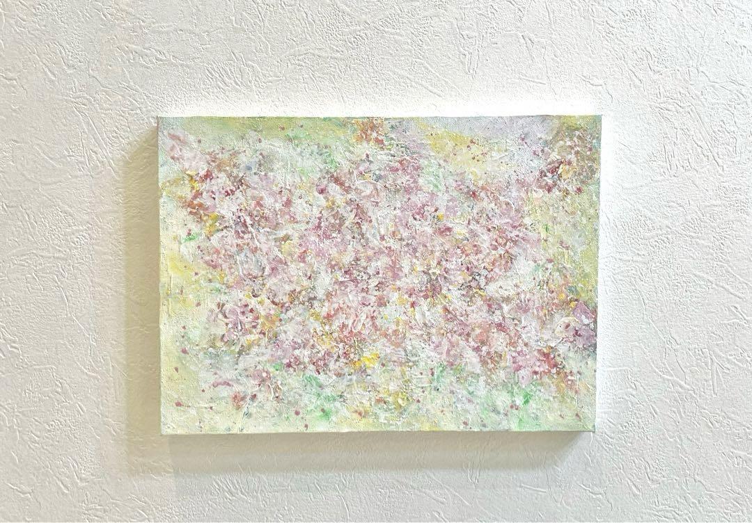 398 抽象画 アクリル画 アート 原画 キャンバスボード F4