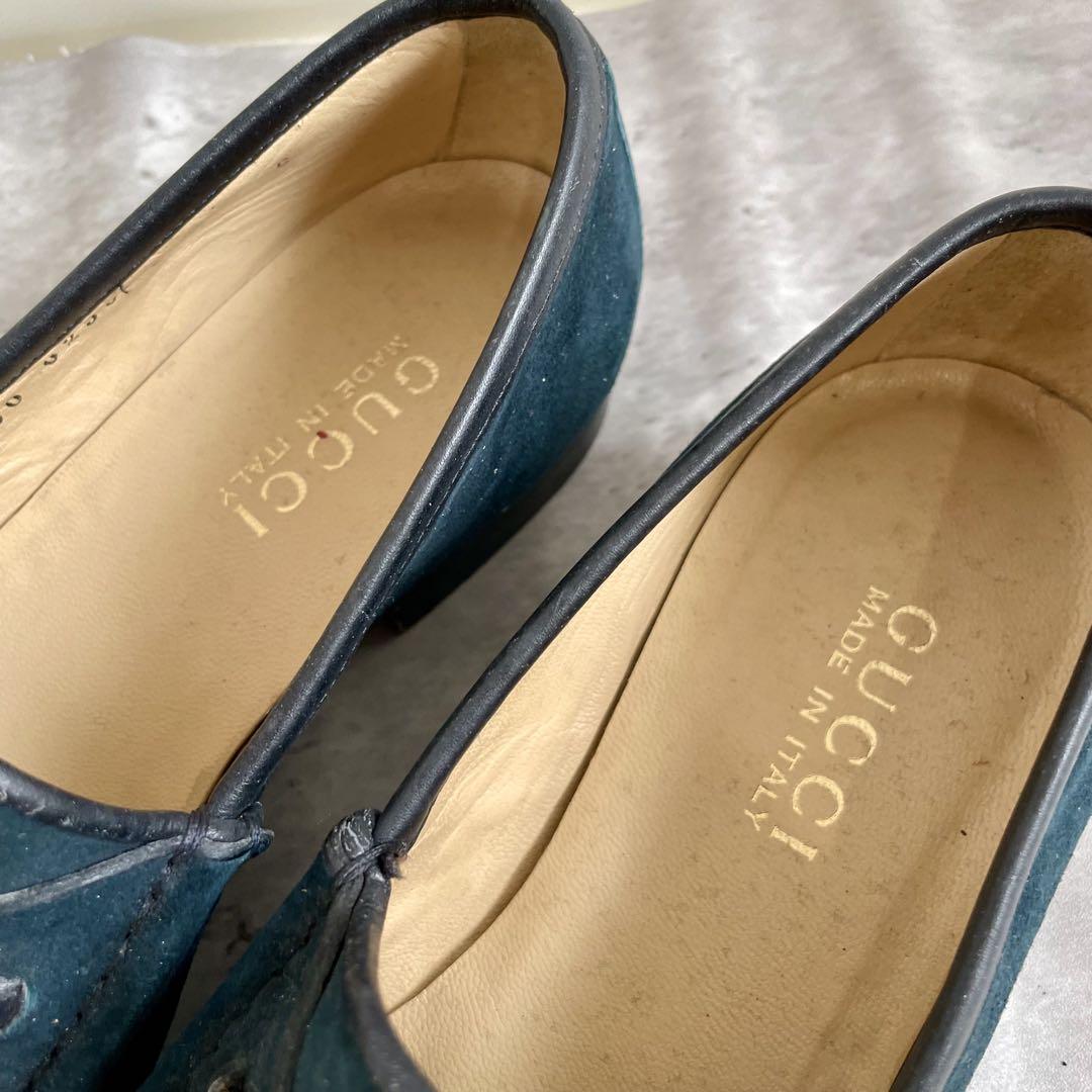 GUCCI ローファー ホースビット ゴールド金具 スエード 37 23.5㎝