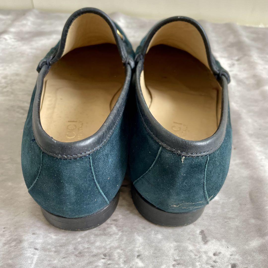 GUCCI ローファー ホースビット ゴールド金具 スエード 37 23.5㎝