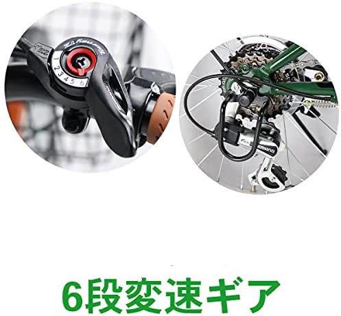 SALE2022 新品 20インチ 折りたたみ 自転車 シマノ 6段変速 鍵 カゴ 631YC-m58559389251 国産HOT
