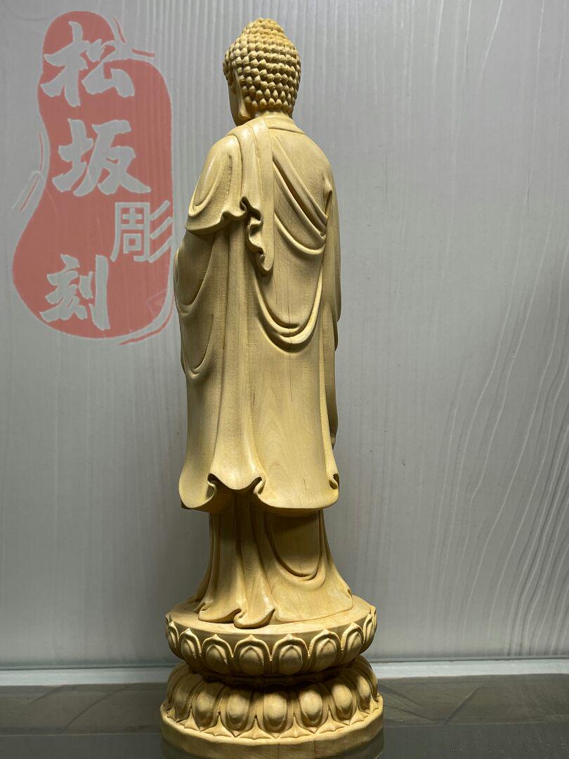 格安セール 極上品 木製仏像 仏教美術品 置物 木工細工 XpmCU-m58560765661 阿弥陀如来 禅意 仏壇仏像 爆買いSALE