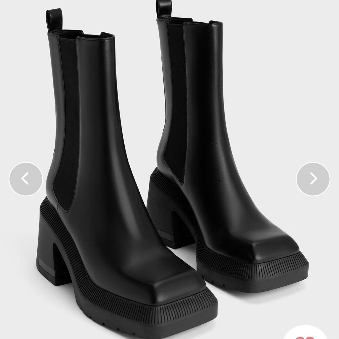 CHARLES & KEITH Emery エンマリーチェルシー カーフブーツ