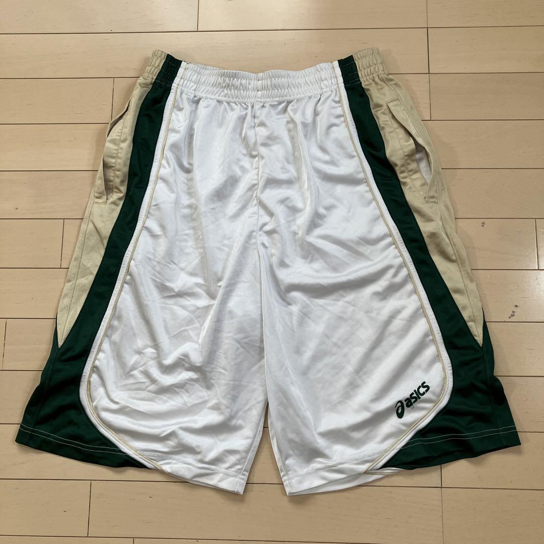 6.6 asics アシックス ジャージショートパンツ バスケ ホワイト XL