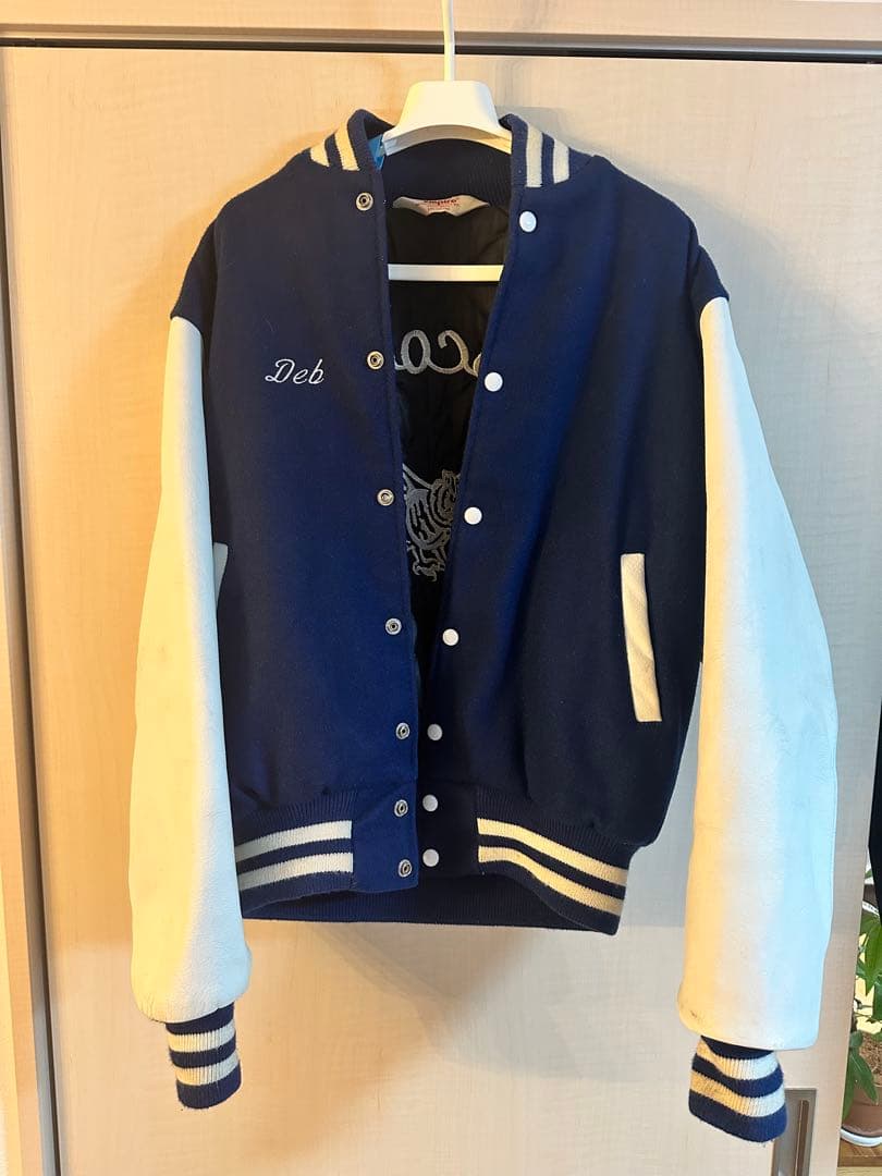 ~80’s old empire 袖レザースタジャン