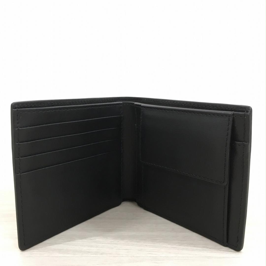 フレンチフ 未使用品 ブラック 351 2P39z-m58569181322 BURBERRY 二つ折り財布 ㈤レザー