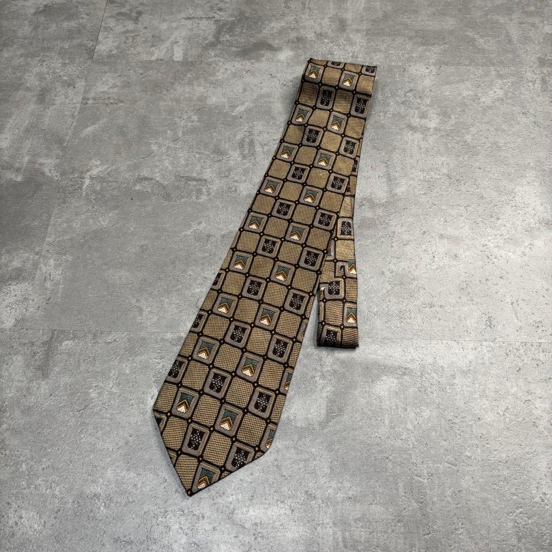 U.S.POLO vintage check silk necktie