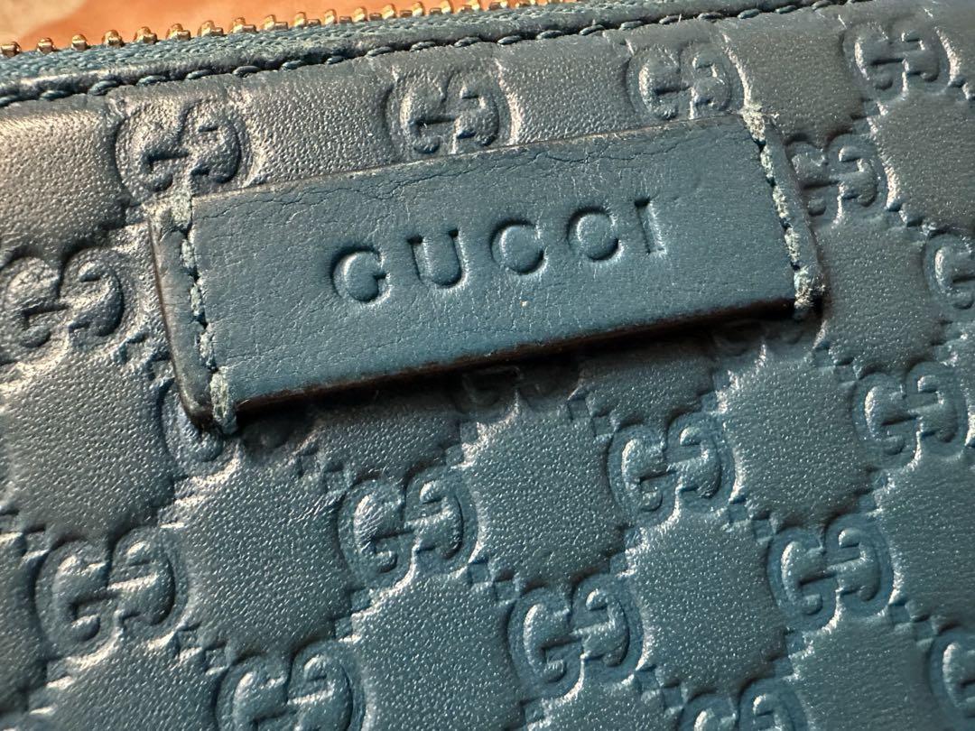 GUCCI GGパターン ネイビー長財布