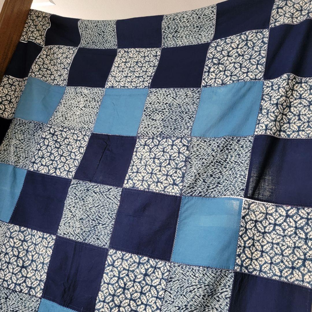 まとめ買い特価藍染め パッチワーク マルチカバー 156×200cm ソファ ...