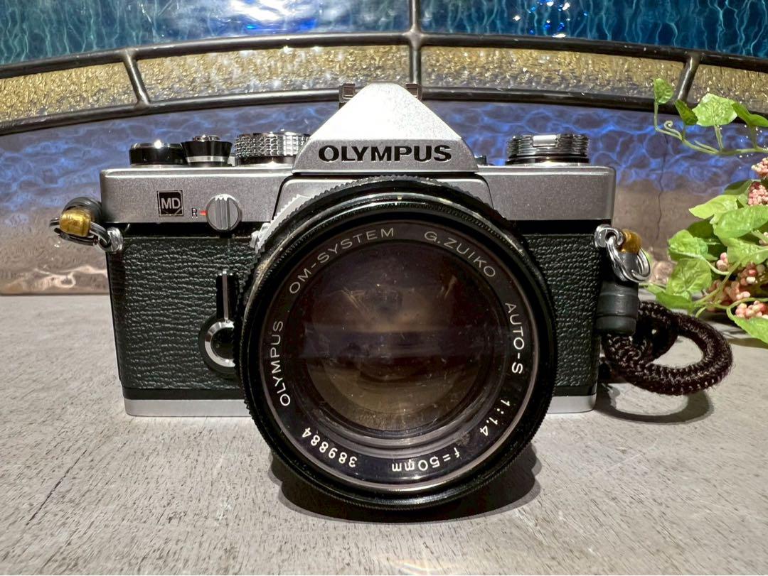 OLYMPUS OM-1 レトロ　ジャンク品　カバー　資料つき オリンパス OLYMPUS OM-1 カメラ レザー 革カバー ケース付