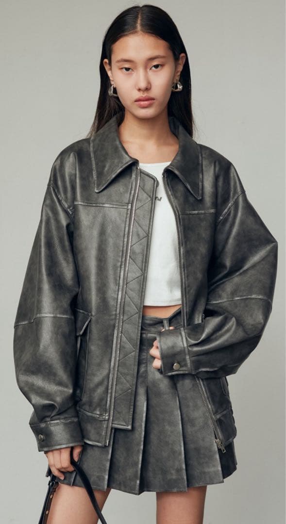 エモダ ヴィンテージ ライク オーバー ブルゾン SIZE EMODA