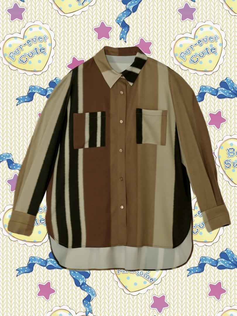 Ameri（アメリ）の「BLURRED STRIPE OVER SHIRT（シャツ
