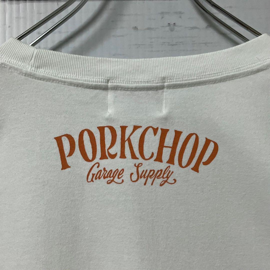 2【希少XL】ポークチョップガレージサプライ☆ビックロゴ Tシャツ☆美品662