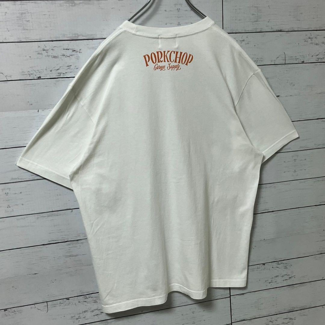 2【希少XL】ポークチョップガレージサプライ☆ビックロゴ Tシャツ☆美品662