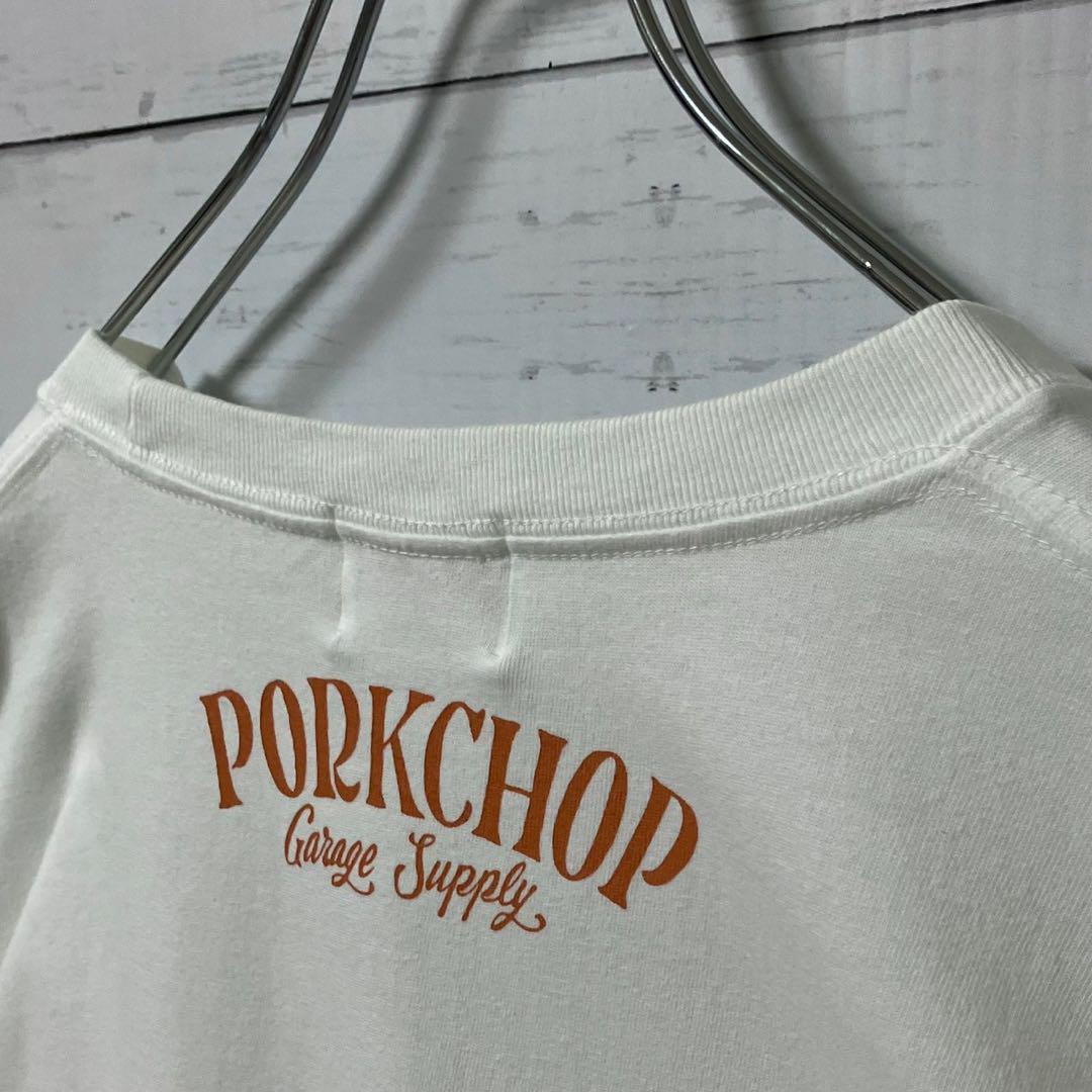 2【希少XL】ポークチョップガレージサプライ☆ビックロゴ Tシャツ☆美品662