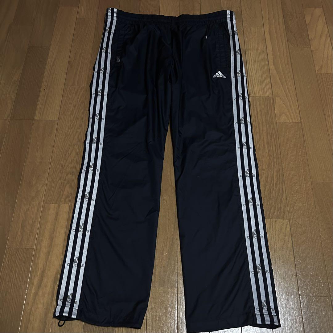 00’s adidas 刺繍ロゴTrack Pants navy XL y2k