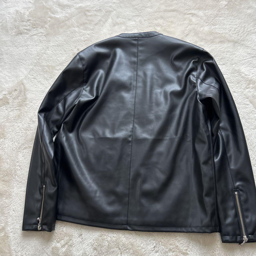 【美品】UNITED ARROWS シングルライダースジャケット M ブラック
