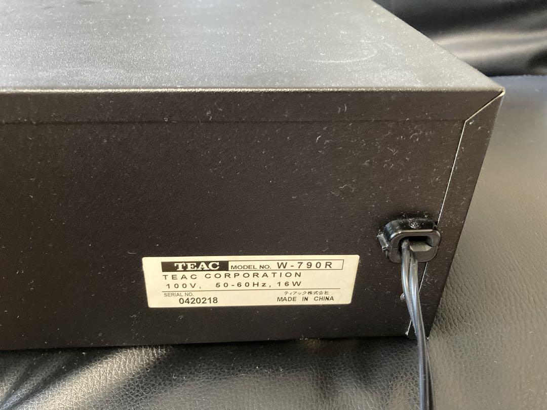 TEAC W-790R ダブルカセットデッキ　再生・録音可　リモコン説明書付