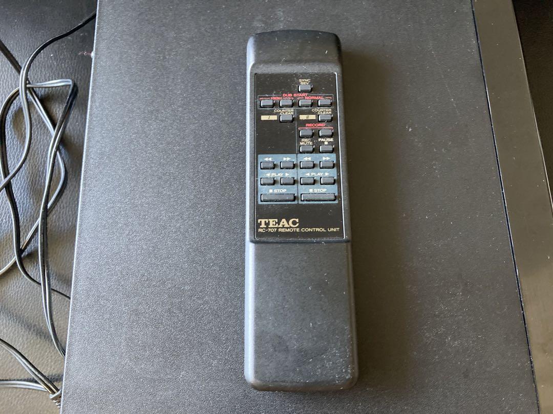 TEAC W-790R ダブルカセットデッキ　再生・録音可　リモコン説明書付