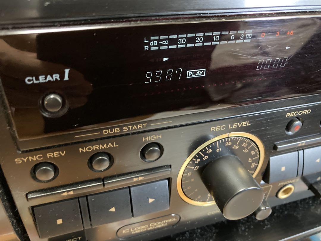 TEAC W-790R ダブルカセットデッキ　再生・録音可　リモコン説明書付