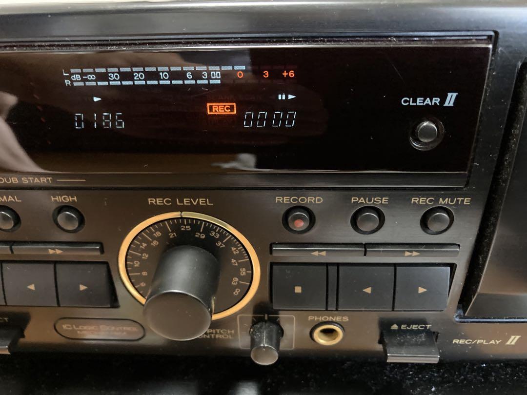 TEAC W-790R ダブルカセットデッキ　再生・録音可　リモコン説明書付