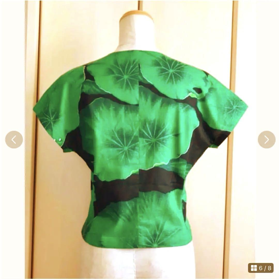 KENZO vintage ロータスリーフ柄 オーバーブラウス M KENZO vintage ロータスリーフ柄 オーバーブラウス M