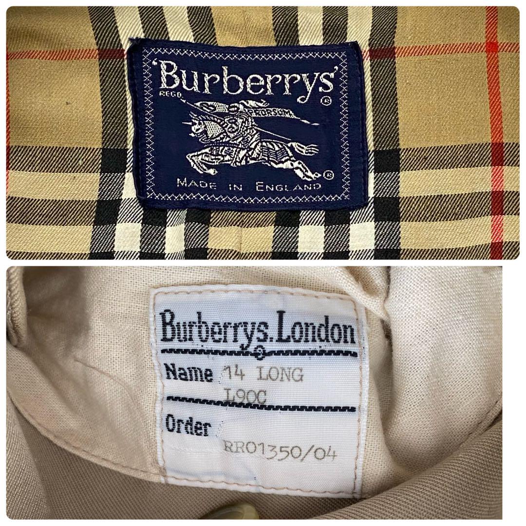 Burberrys' トレンチコート 付属品完備 ノバチェック 一枚袖 英国製
