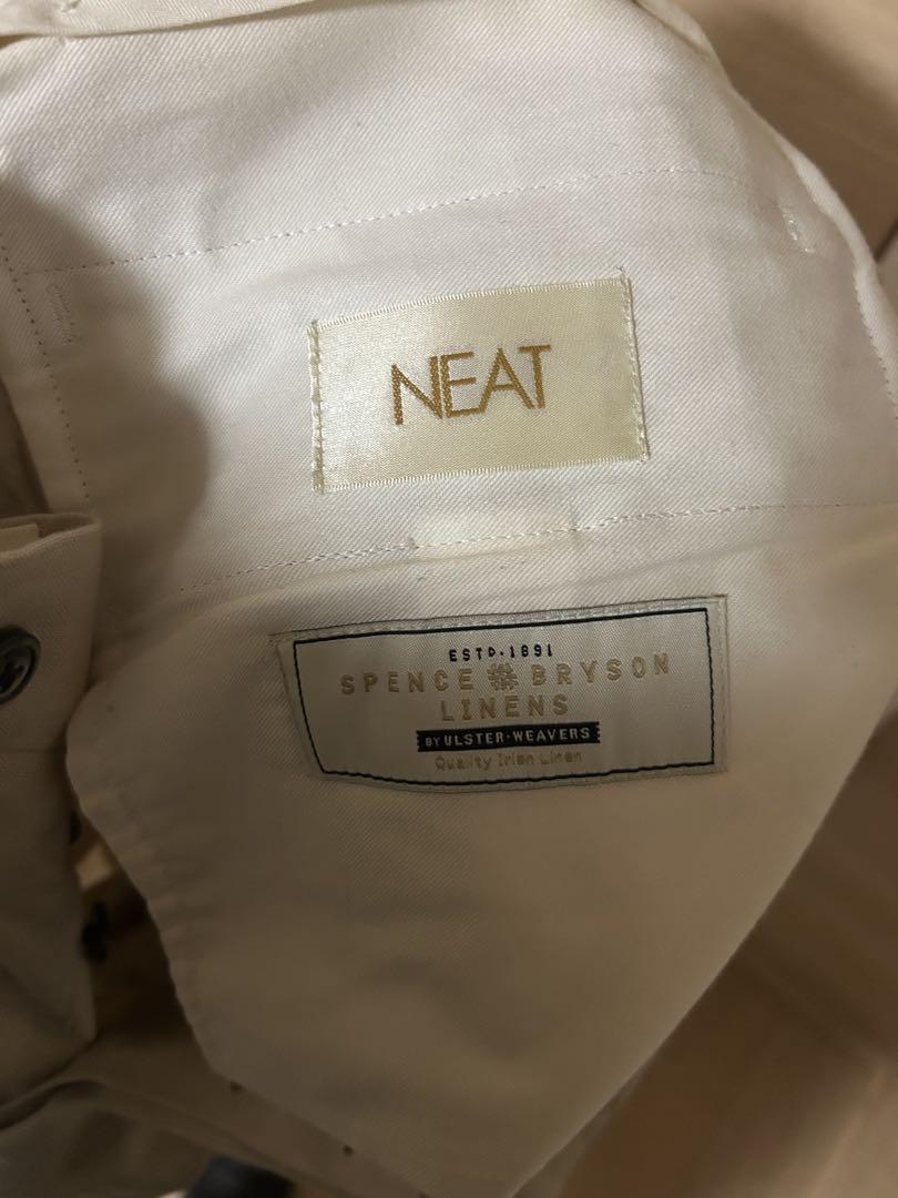 NEAT SPENCE BRYSON IVORY リネンスラックス パンツ NEAT SPENCE BRYSON IVORY リネンスラックス パンツ