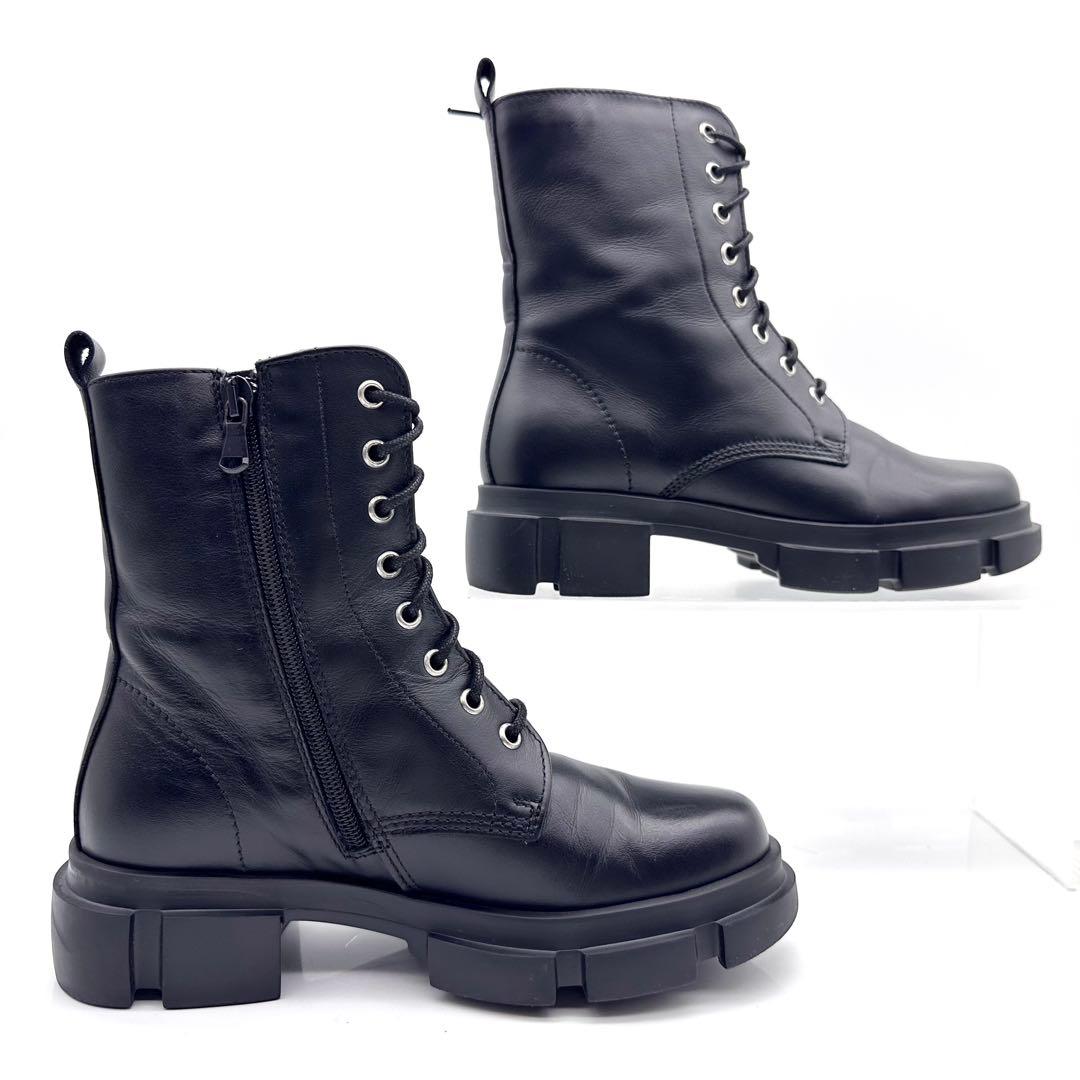 【極美品】ペリーコサニー コンバットブーツ ブラック レザー 厚底 22.5 【極美品】ペリーコサニー コンバットブーツ ブラック レザー 厚底 22.5