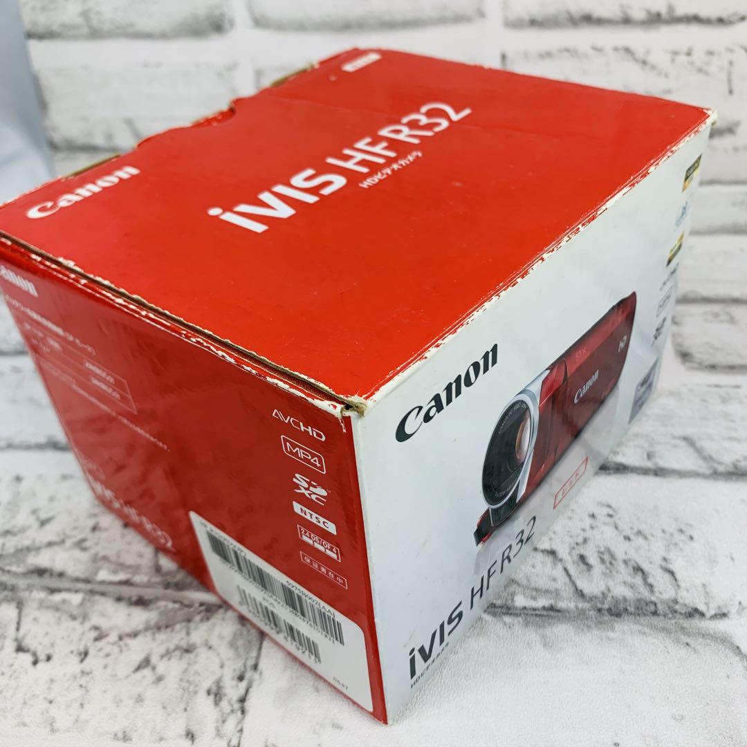 Canon デジタルビデオカメラ iVIS HFR32 レッド 光学32倍