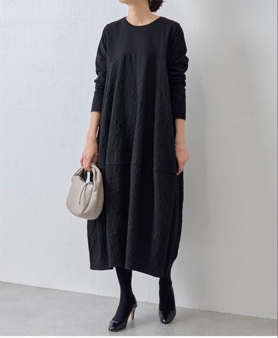 【美品】BEARDSLEY ビアズリージャガードマルワンピ ワンピース 2