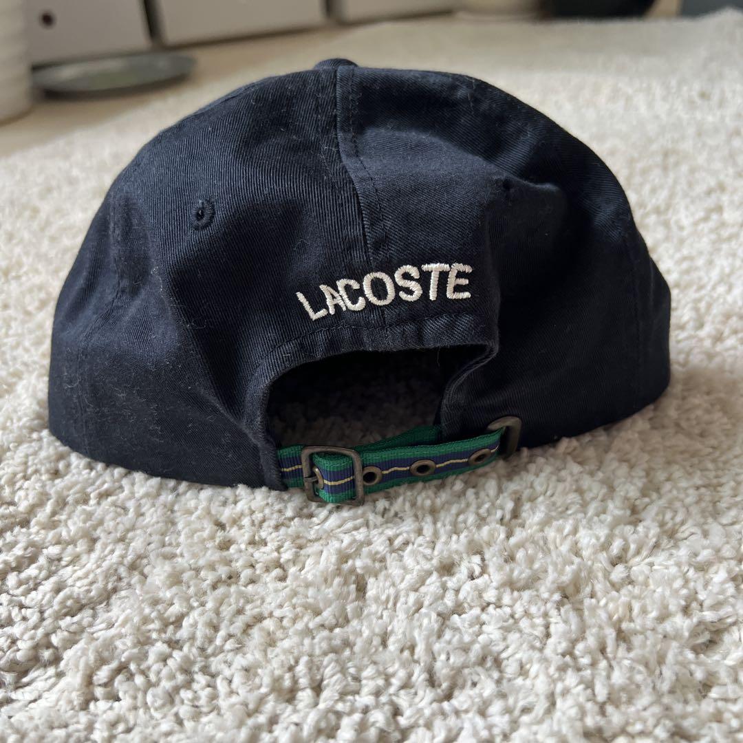 LACOSTE ネイビー キャップ L刺繍