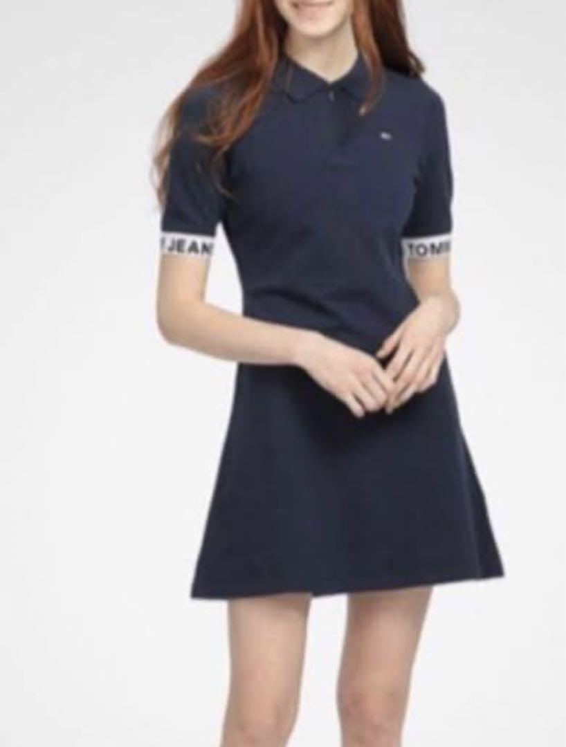  JEANS ネイビー ポロワンピース