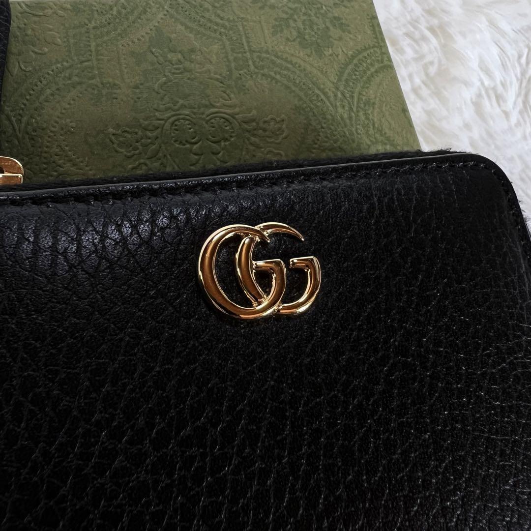 関税負担なし☆GUCCI GGマーモント ジップアラウンドウォレット GUCCI】グッチ『GGマーモント パイソン ジップアラウンド