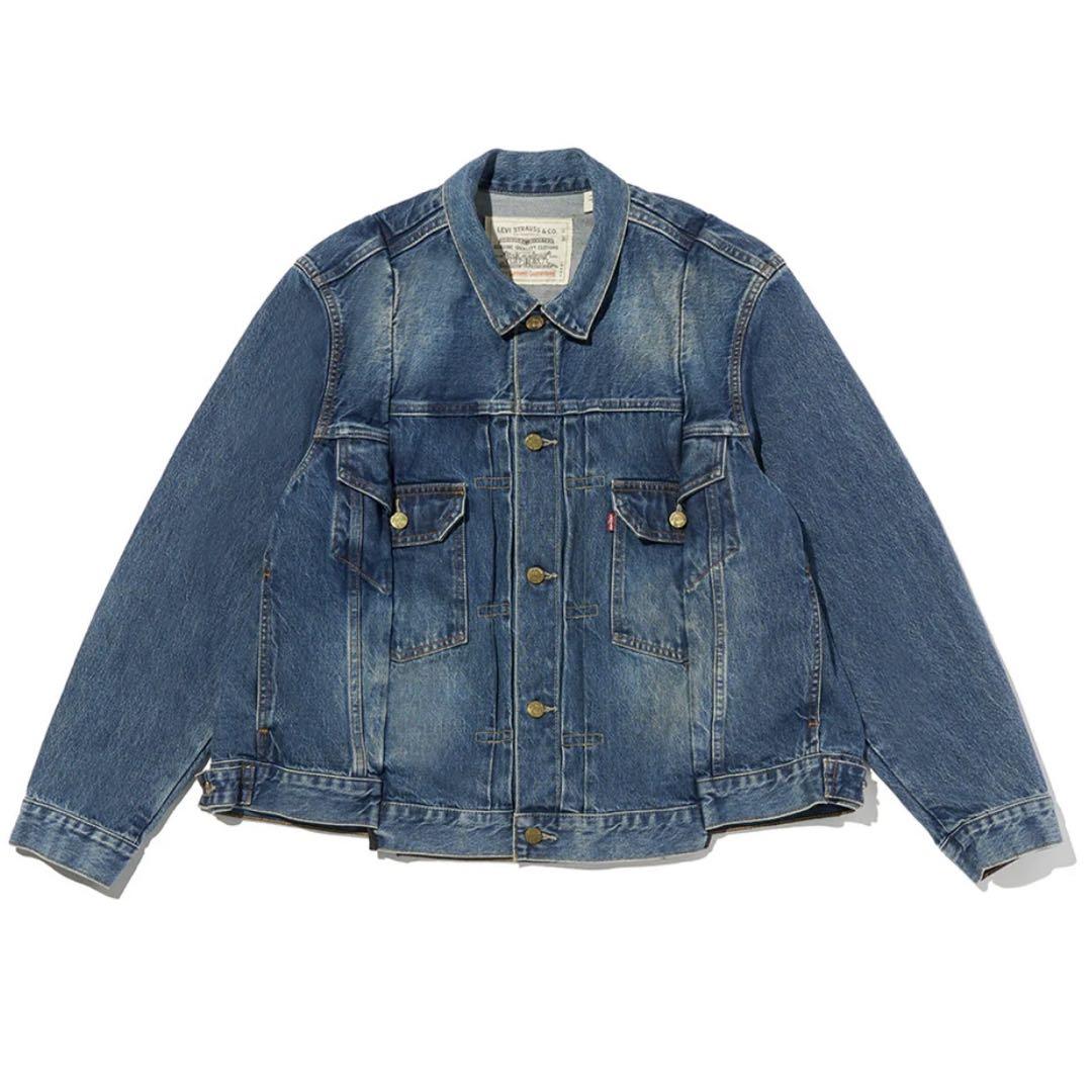 ジャケット・アウター 1 Levi's sacai Men's Denim Jacket BLUE