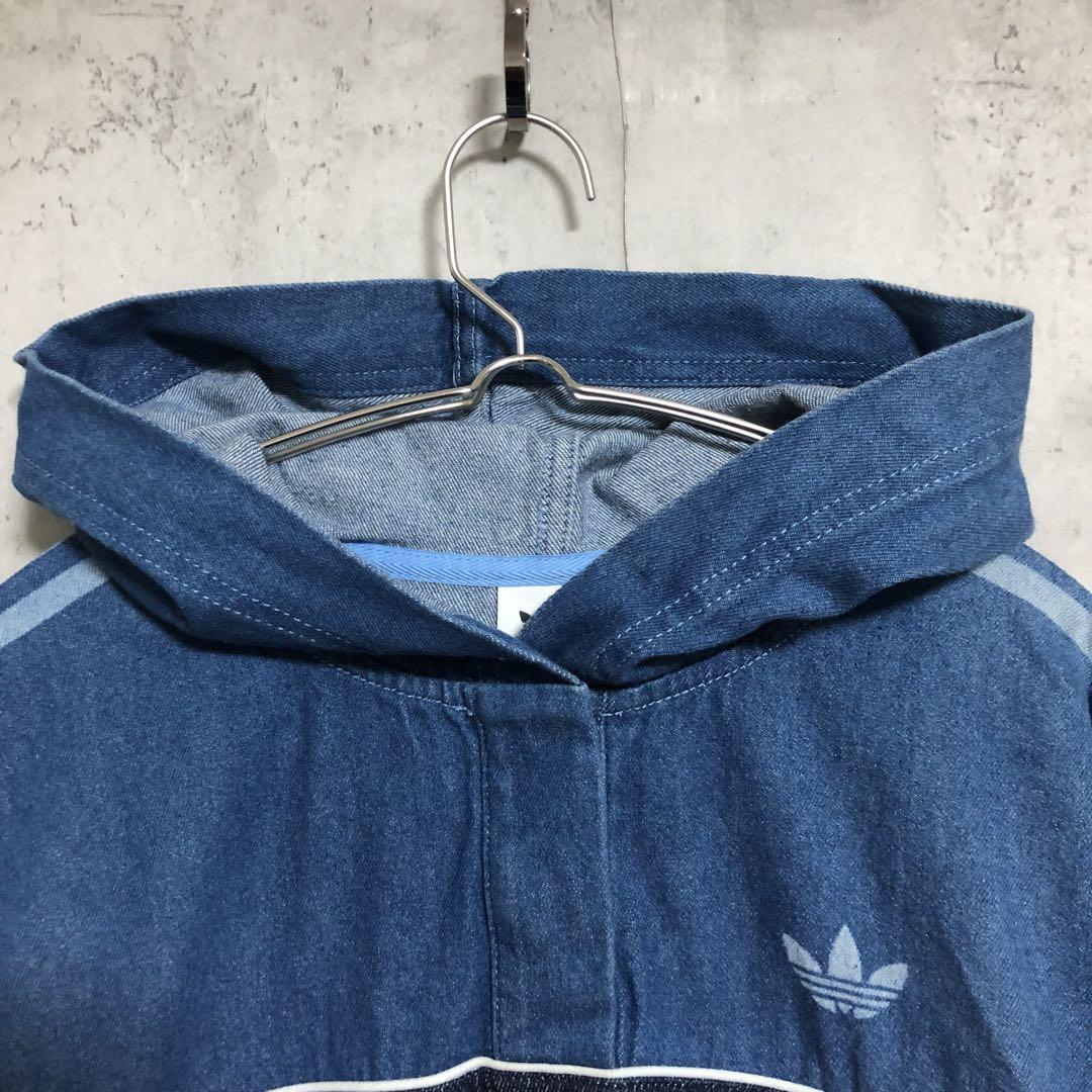 adidas originals デニムパーカー adidas デニム パーカー 紺 トラックトップ ジャケット ジャージ